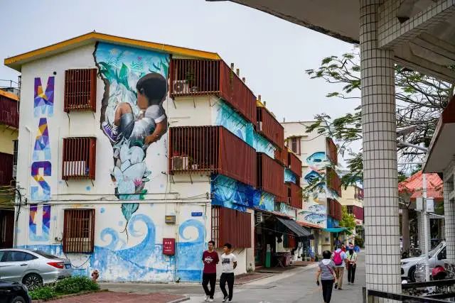 媽嶼社區(qū)墻繪吸引游客觀光打卡 圖片