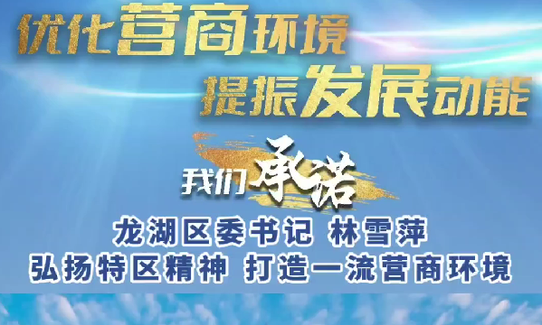 優化營商環境 提振發展動能 我們承諾 龍湖區委書記林雪萍：弘揚特區精神 打造一流營商環境