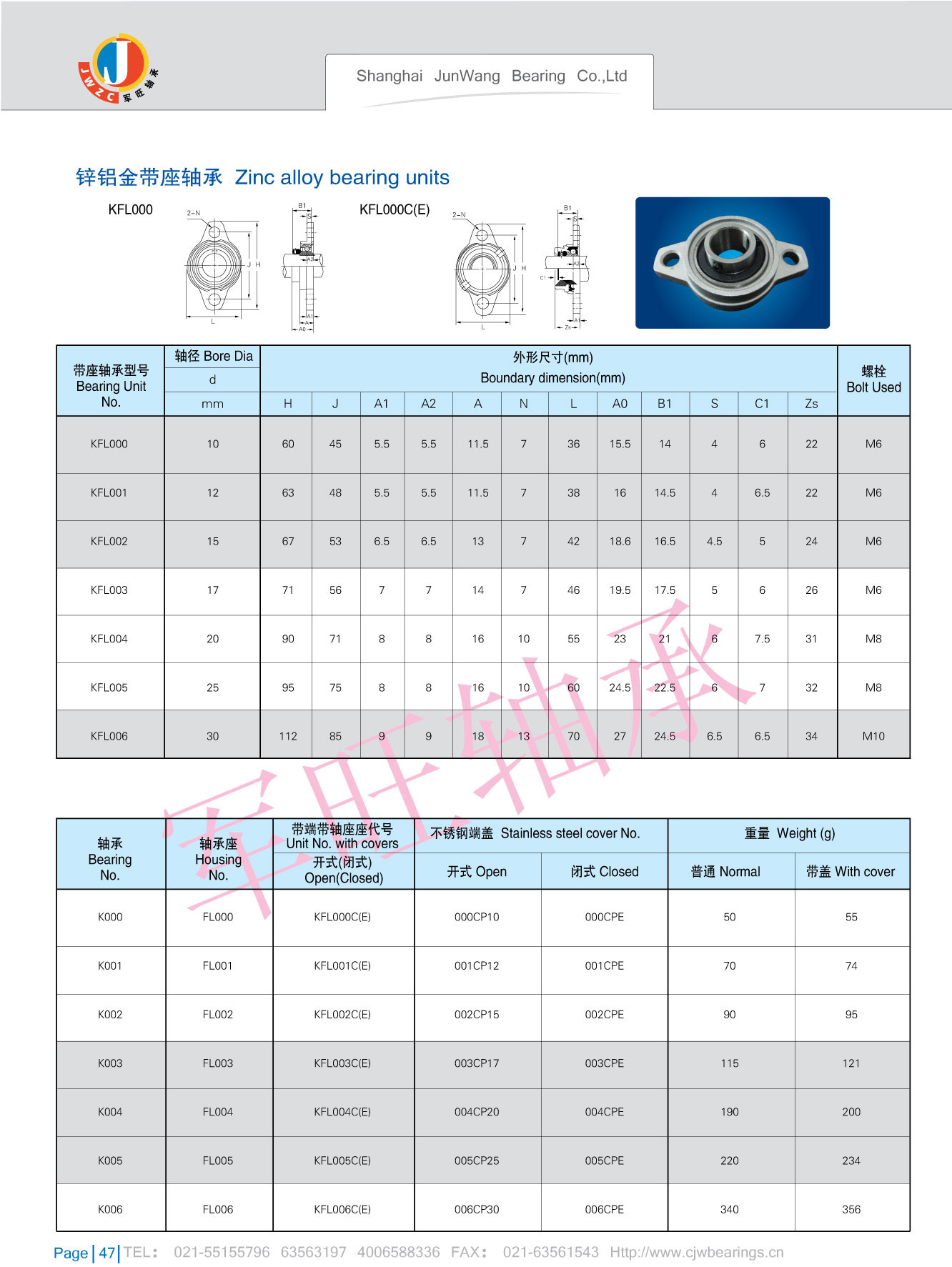 鋅合金軸承座